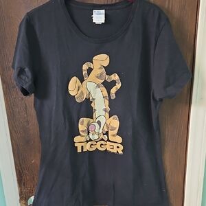 Disney Black T-Shirt with Tigger Design